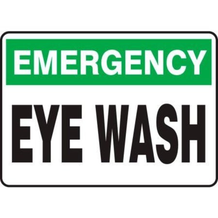 ACCUFORM Accuform Emergency Sign, Eye Wash, 14inW x 10inH, Aluminum MFSD913VA